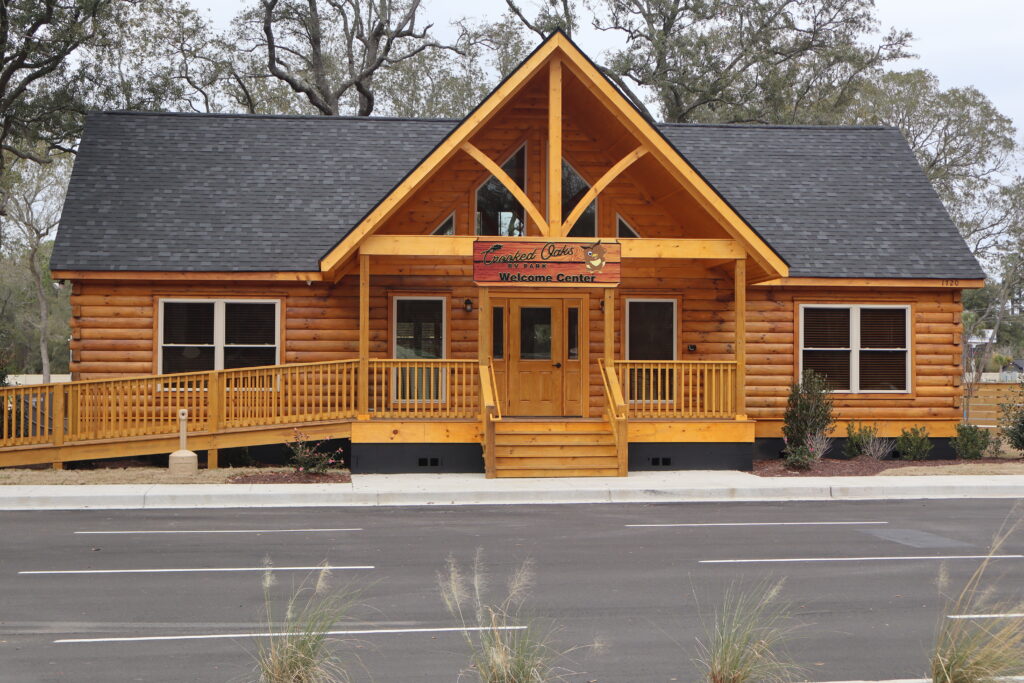RV site at Crooked Oaks RV Park in Conway, SC