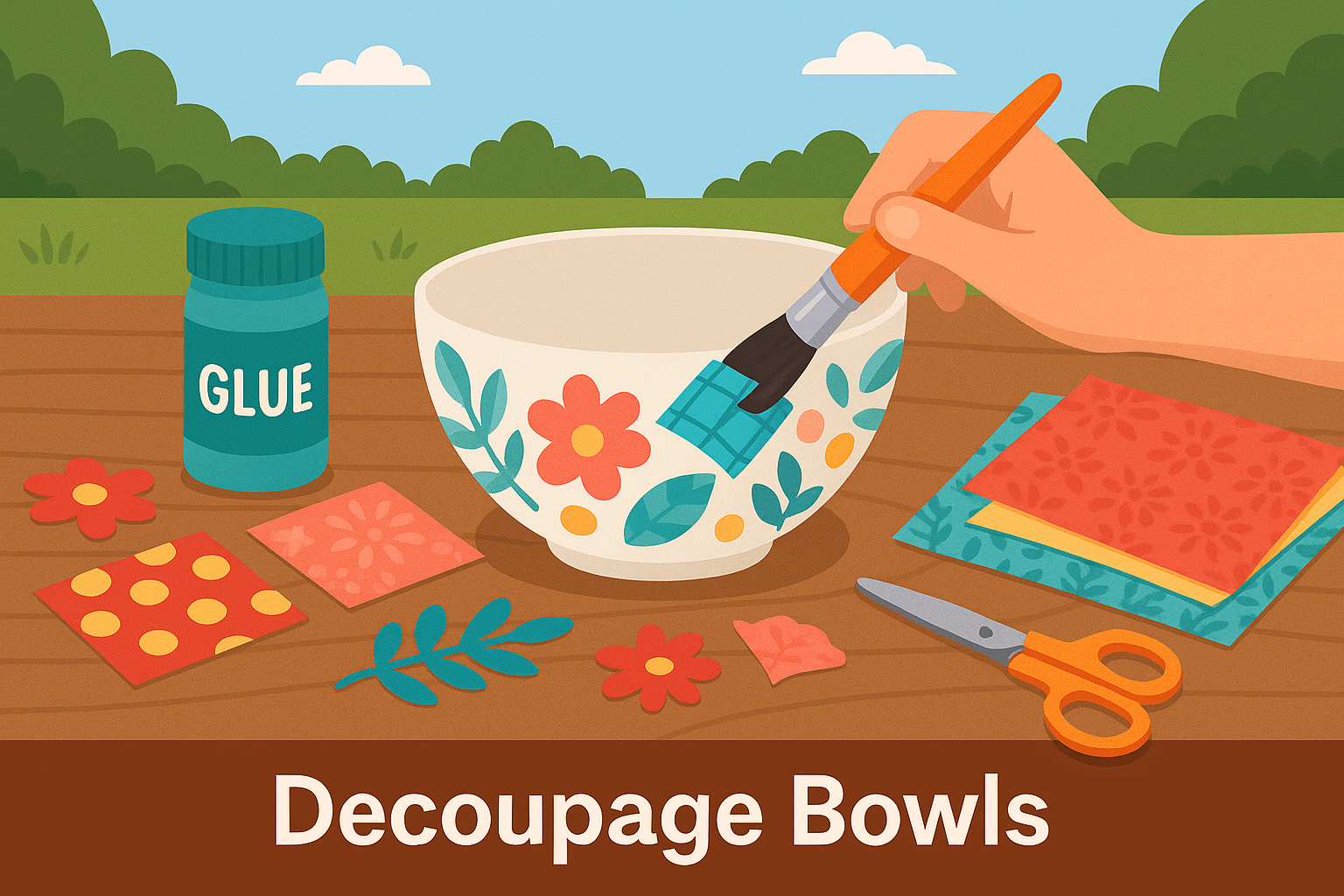 decoupage bowls